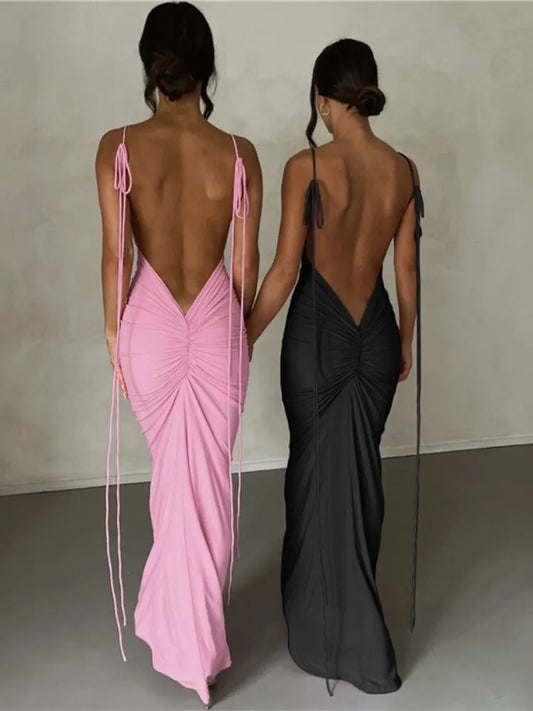 Backless Elegant Sexy Thin Strap Dress